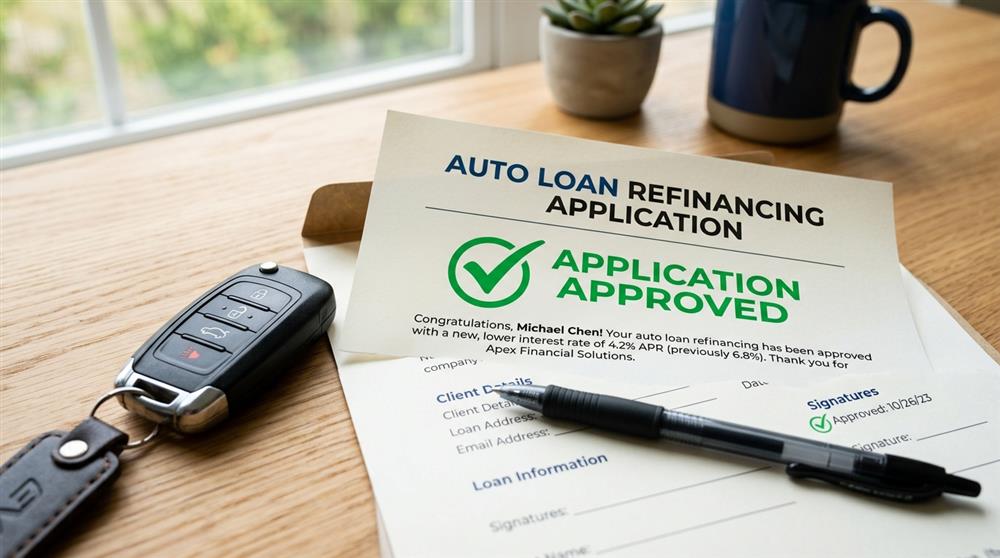 Auto Loan Refinance Application Approved