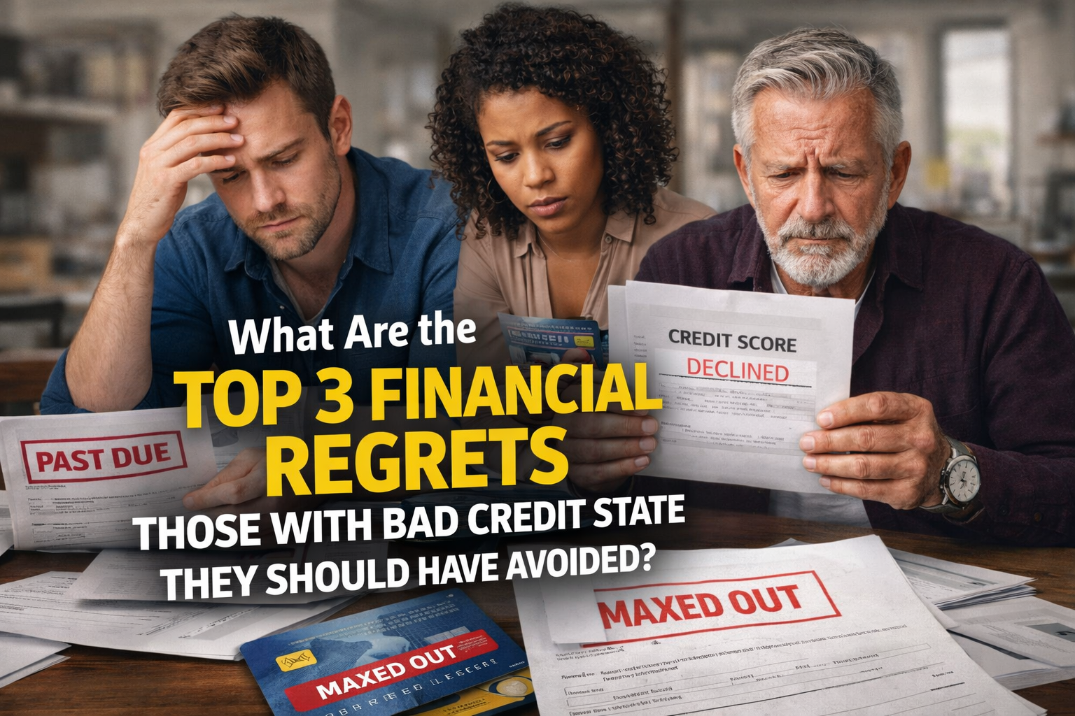 What Are the Top 3 Financial Regrets Those with Bad Credit State They Should Have Avoided